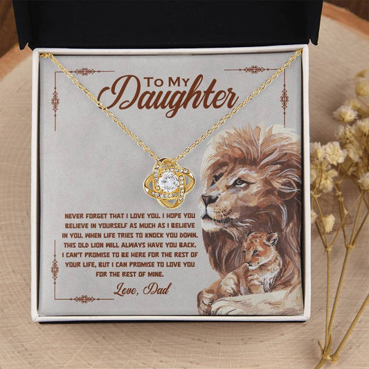 TO MY DAUGHTER FROM DAD - Premium Love Knot Necklace