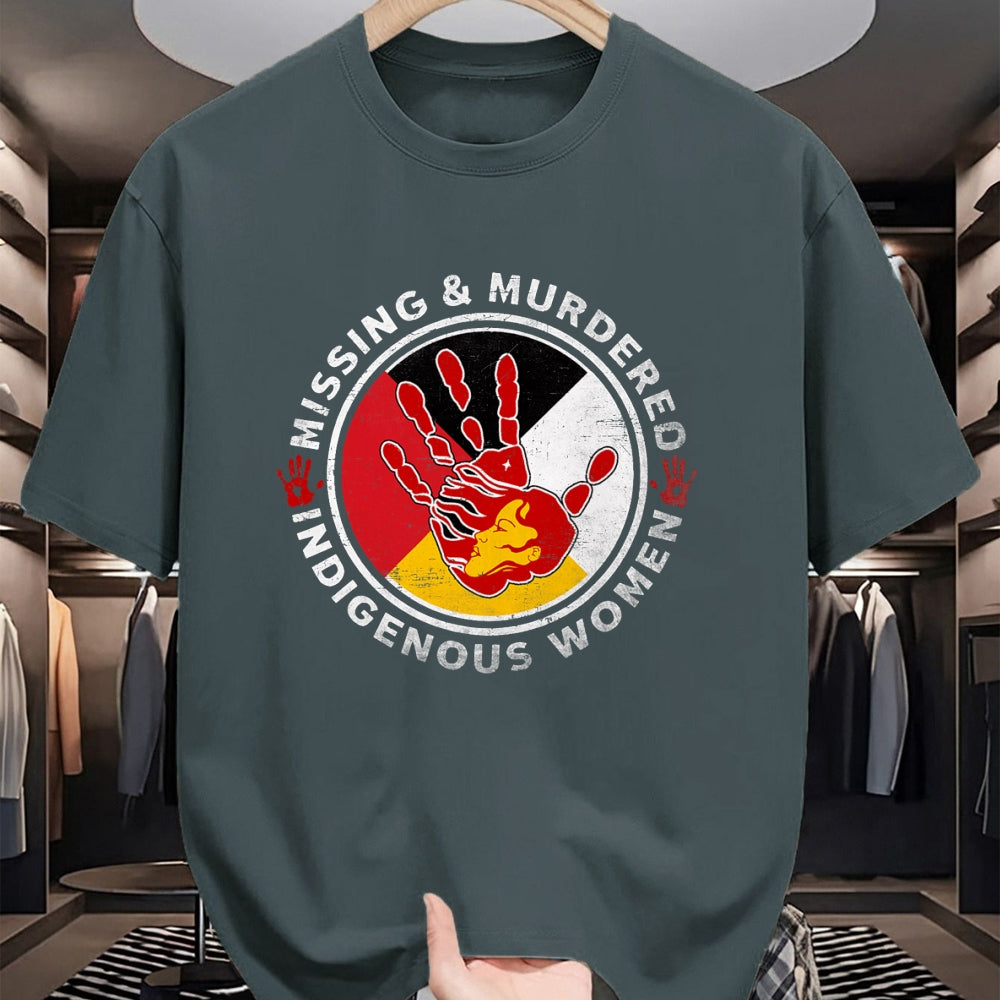Native American T-Shirts, Vintage Native American Unisex T-Shirt/Hoodie/Sweatshirt HLT00 - MMIW Missing & Murdered Indigenous Women Red Hand