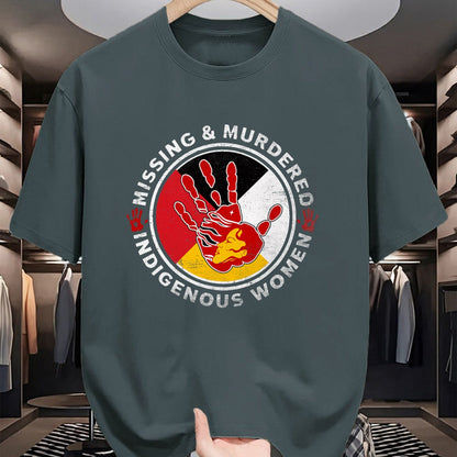 Native American T-Shirts, Vintage Native American Unisex T-Shirt/Hoodie/Sweatshirt HLT00 - MMIW Missing & Murdered Indigenous Women Red Hand
