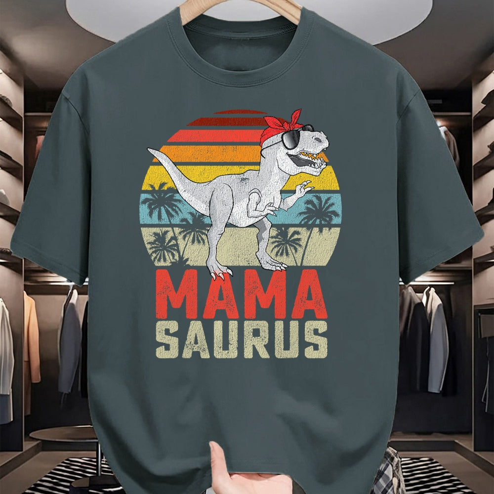 Gift for Mom Shirt, Funny Mom Unisex T-Shirt/Hoodie/Sweatshirt HLT00 - Mamasaurus T Rex Dinosaur Mama Saurus Family Matching Women T-Shirt