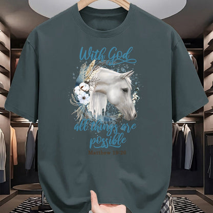 Best Horse Lover Shirt , Funny Horse UnisexT-Shirt/Hoodie/Sweatshirt HLT00 - Horse Flowers Horseback Riding Christian Horse Owner T-Shirt