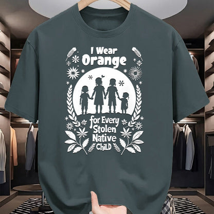 Native American T-Shirts, Vintage Native American Unisex T-Shirt/Hoodie/Sweatshirt HLT00 - I Wear Orange For Every American Native Child Indian Pride (1)