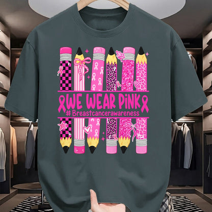 Best Teacher Shirt, Funny Teacher UnisexT-Shirt/Hoodie/Sweatshirt HLT00 - in October We Wear Pink Breast Cancer Awareness Teacher Kids T-Shirt
