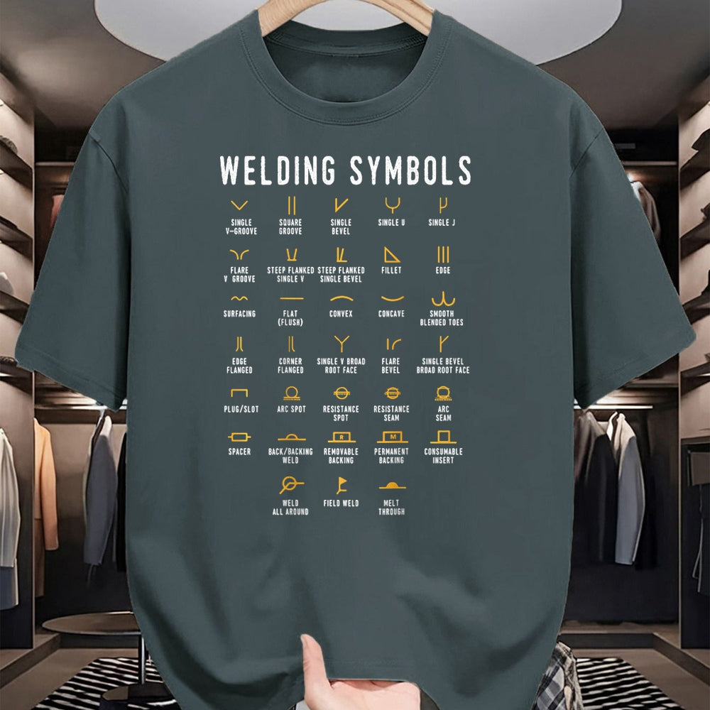 Best Mechanic Life Shirt, Funny Mechanic UnisexT-Shirt/Hoodie/Sweatshirt HLT00 - Welding Symbols - Funny Welder (On Back) T-Shirt