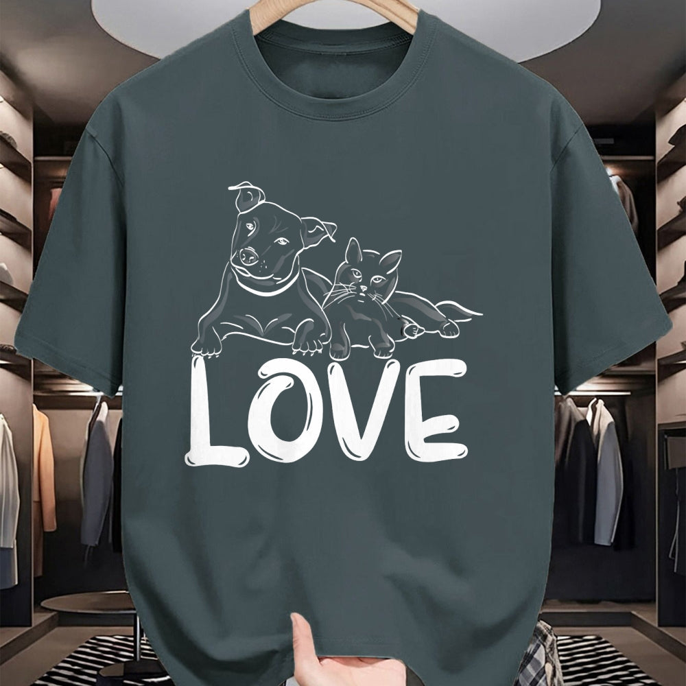 Cat Love Shirt, Funny Cat Lover Gift UnisexT-Shirt/Hoodie/Sweatshirt HLT00 - I Love My Cat Dog Animal Paws T-Shirt for Men Women Kids