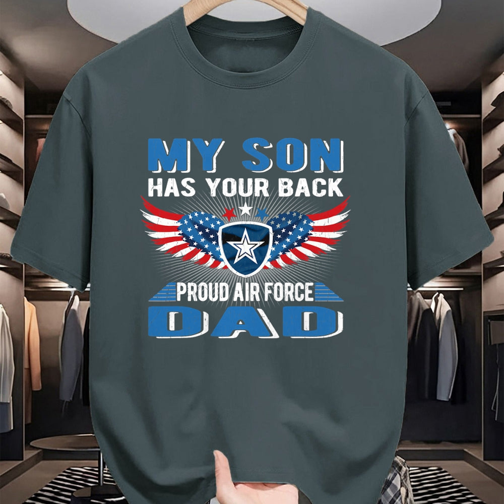 Gift for Dad Shirt, Funny Dad Unisex T-Shirt/Hoodie/Sweatshirt HLT00 – My Son Has Your Back Proud Air Force Dad Military Father T-Shirt