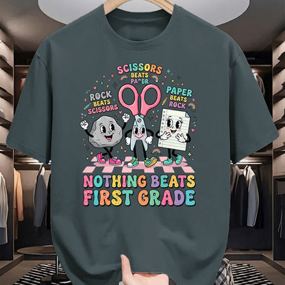 Best Student Shirt, Funny Back To School UnisexT-Shirt/Hoodie/Sweatshirt HLT00 - Nothing Beats 1st Grade Funny Back to School Teachers T-Shirt