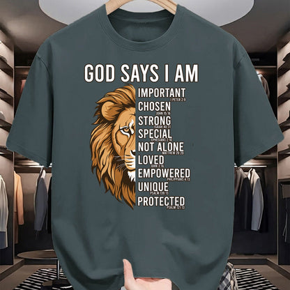 Christian Tee, Christian Faith Unisex T-Shirt/Hoodie/Sweatshirt HLT00 - Jesus God Say I Am Christian-Shirt Men Fathers Blessed Dad T-Shirt