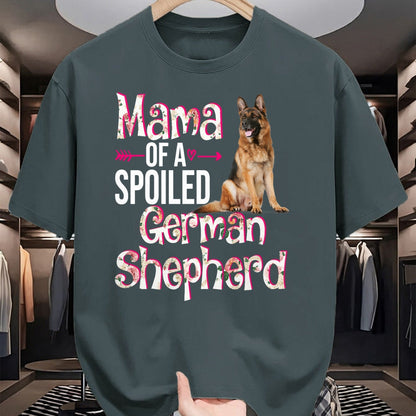 Best Wife Shirt, Wife and Husband Unisex T-Shirt/Hoodie/Sweatshirt HLT00 - Mama Of A Spoiled German Shepherd Mother's Day Floral Dog T-Shirt