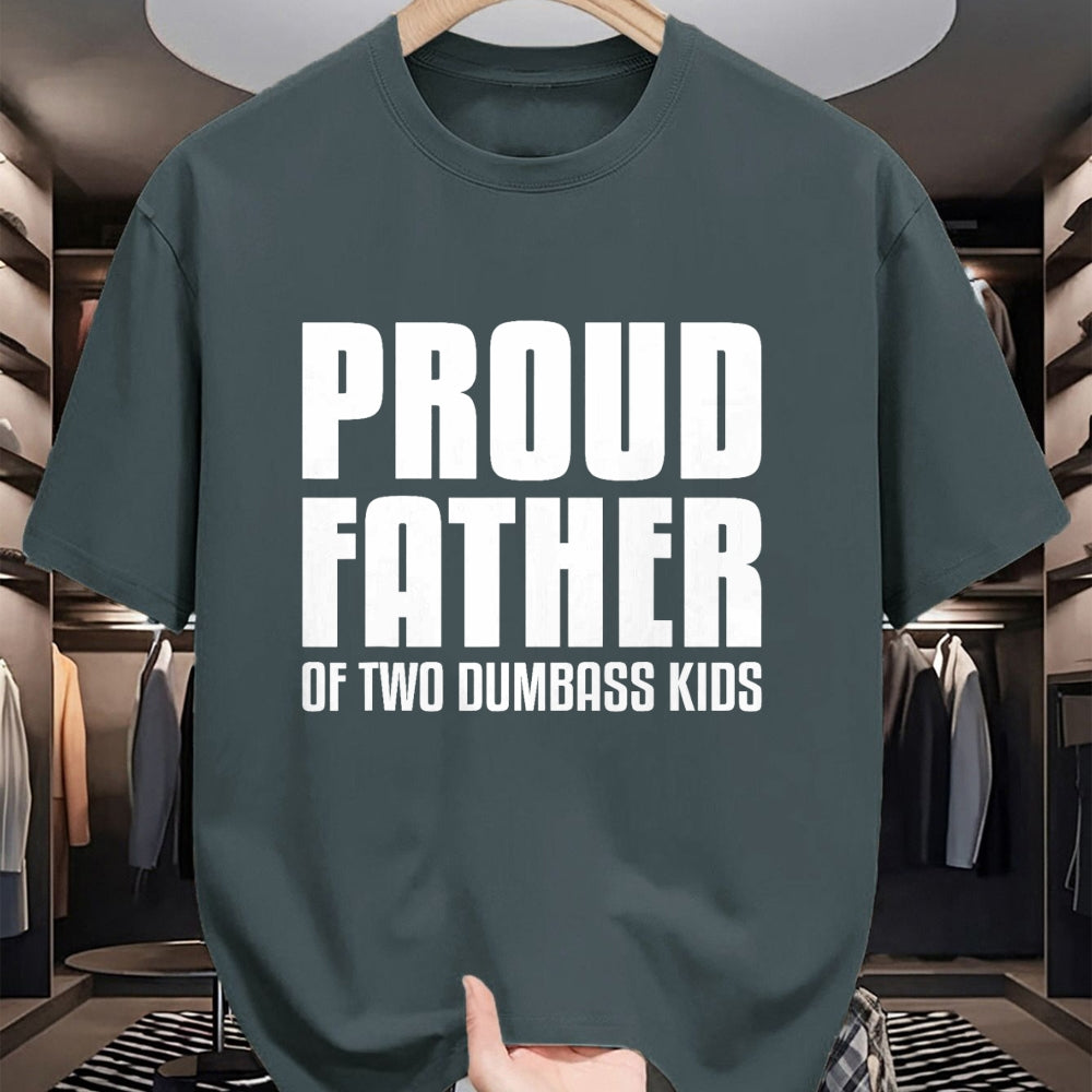 Gift for Dad Shirt, Funny Dad Unisex T-Shirt/Hoodie/Sweatshirt HLT00 – Father Of Two Dumbass Kids Shirt Fathers Day Gift Dad T-Shirt