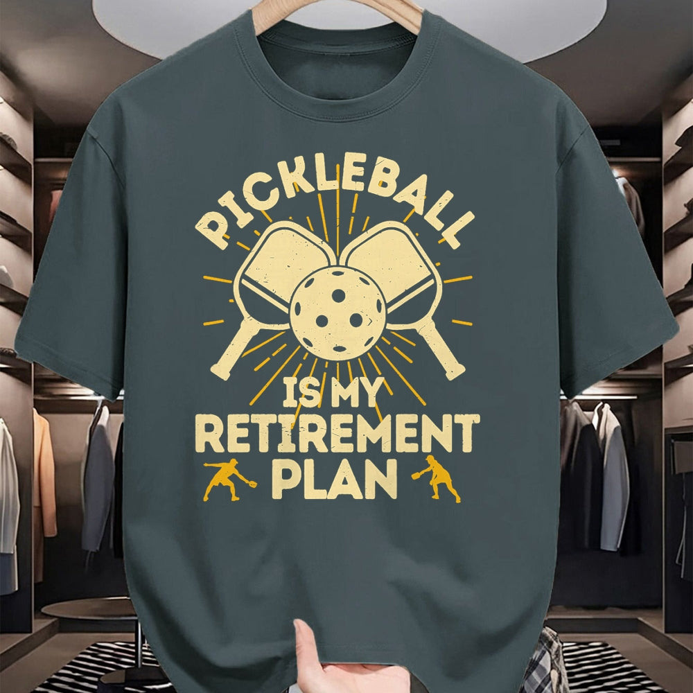 Funny Pickleball Shirt, Pickleball Lover Unisex T-Shirt/Hoodie/Sweatshirt HLT00 - Funny Pickleball My Retirement Plan Vintage Player T-Shirt