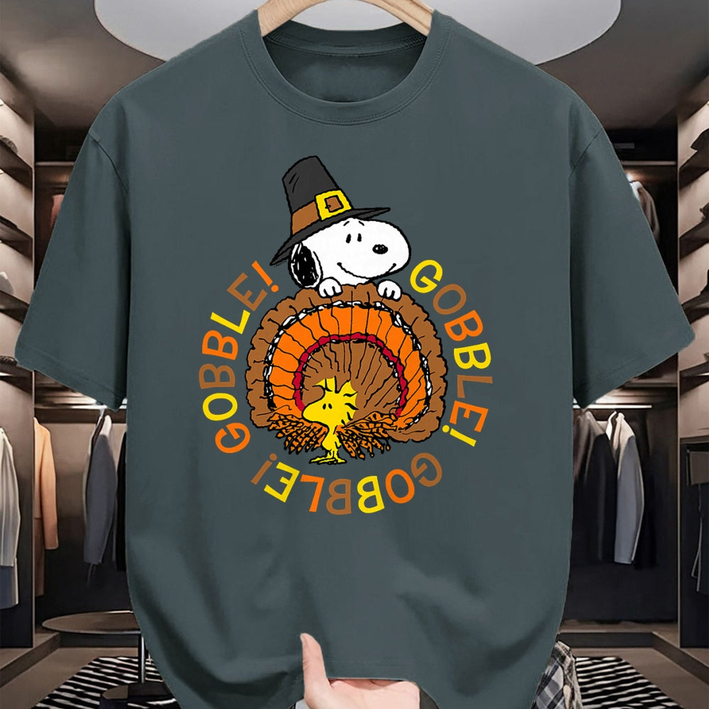 Best Thanksgiving Family Shirt , Funny Thanksgiving UnisexT-Shirt/Hoodie/Sweatshirt HLT00 - Peanuts Snoopy and Woodstock Thanksgiving Gobble T-Shirt