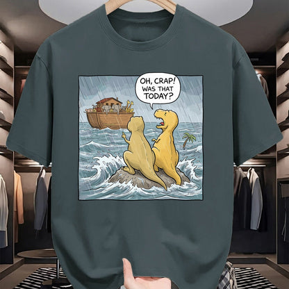 Best Dinosaur Lover Shirt, Funny Dinosaur UnisexT-Shirt/Hoodie/Sweatshirt HLT00 - Jesus Saves Funny Dinosaurs Christian Oh Crap was that Today T-Shirt