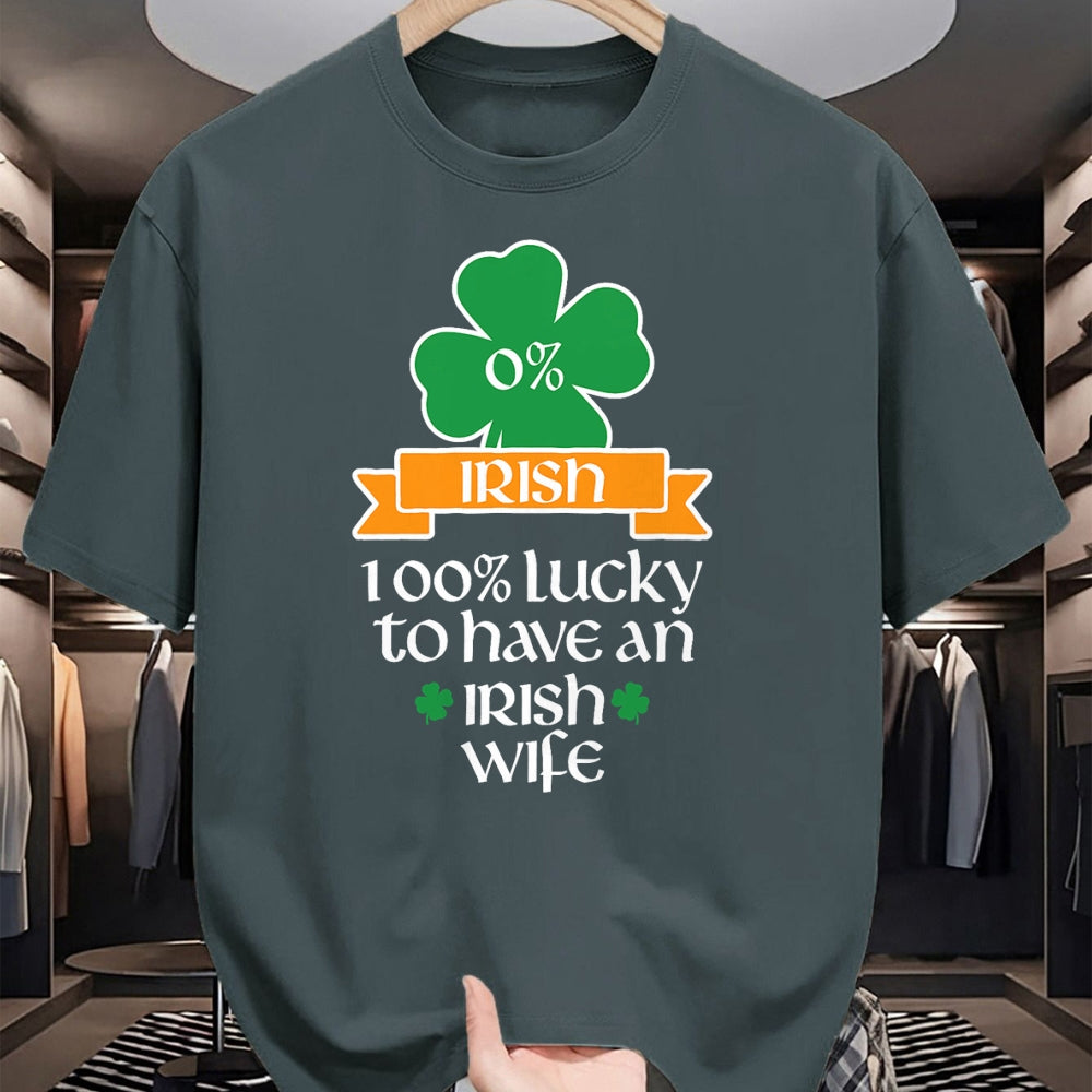 Best Wife Shirt, Wife and Husband Unisex T-Shirt/Hoodie/Sweatshirt HLT00 - Gift for wife T shirt, lucky wife   Lucky Irish Wife St Patrick's Day Gift For Husband T-Shirt