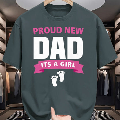 Gift for Dad Shirt, Funny Dad Unisex T-Shirt/Hoodie/Sweatshirt HLT00 – Proud New Dad It_s Girl Funny Father_s Day Gift for Men Gran Long Sleeve T-Shirt