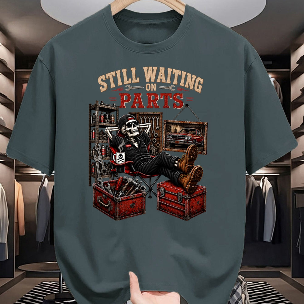 Best Mechanic Life Shirt, Funny Mechanic UnisexT-Shirt/Hoodie/Sweatshirt HLT00 - Funny Waiting On Parts Skeleton Auto Repair Life Mechanic T-Shirt