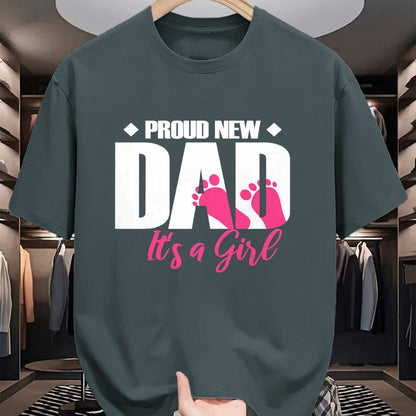 Gift for Dad Shirt, Funny Dad Unisex T-Shirt/Hoodie/Sweatshirt HLT00 – Mens Proud New Dad It_s A Girl T-Shirt