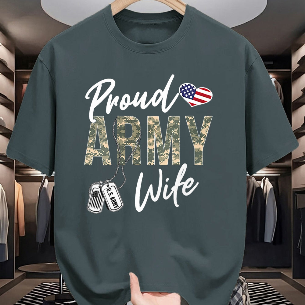 Best Wife Shirt, Wife and Husband Unisex T-Shirt/Hoodie/Sweatshirt HLT00 - Gift for wife T shirt, lucky wife   Womens Proud Army Wife Army Graduation Wife US Army Wife Gifts V