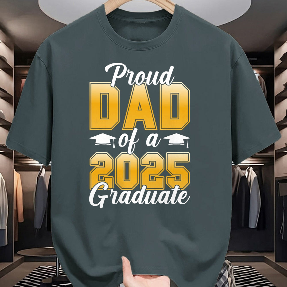 Gift for Dad Shirt, Funny Dad Unisex T-Shirt/Hoodie/Sweatshirt HLT00 – Proud Dad Of A 2025 Graduate Senior Graphic T-Shirt
