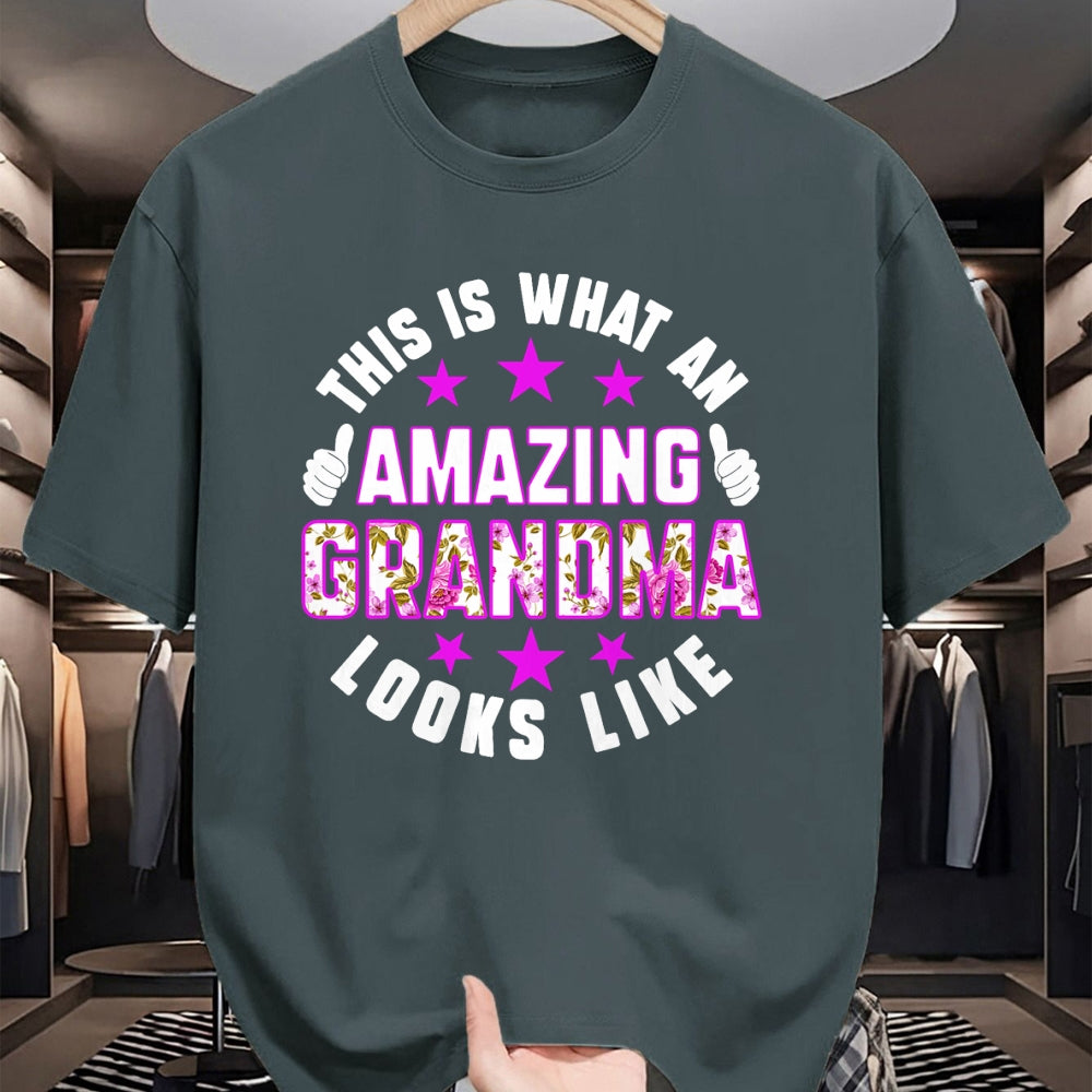 Best Grandma Shirt, Proud Grandma Unisex T-Shirt/Hoodie/Sweatshirt HLT00 - This Is What An Amazing Grandma Looks Like Shirt Mothers Day T-Shirt