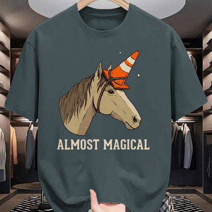Best Horse Lover Shirt , Funny Horse UnisexT-Shirt/Hoodie/Sweatshirt HLT00 - Almost Magical Funny Horse Traffic Cone Unicorn T-Shirt