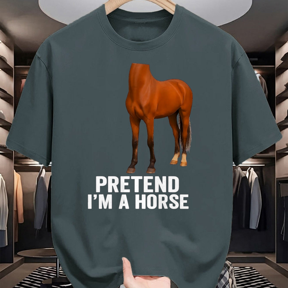 Best Horse Lover Shirt , Funny Horse UnisexT-Shirt/Hoodie/Sweatshirt HLT00 - Pretend I_m A Horse Funny Halloween Body Costume Horse T-Shirt, Men, Black, 3X-Large