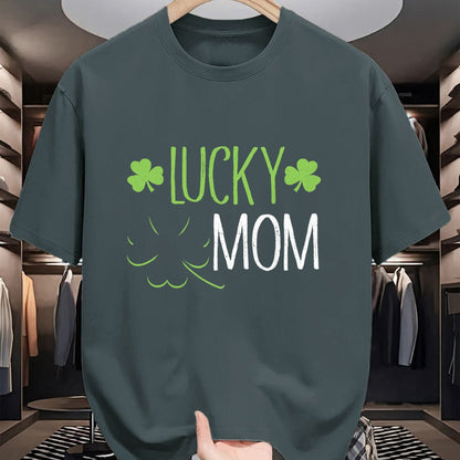 Gift for Mom Shirt, Funny Mom Unisex T-Shirt/Hoodie/Sweatshirt HLT00 - Lucky Mom Irish T-Shirt For St. Patricks Day