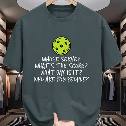 Funny Pickleball Shirt, Pickleball Lover Unisex T-Shirt/Hoodie/Sweatshirt HLT00 - Pickleball Whose Serve Whats Score Pickle Ball Women Men Kid T-Shirt