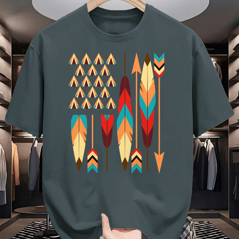 Native American T-Shirts, Vintage Native American Unisex T-Shirt/Hoodie/Sweatshirt HLT00 - Native American Pride USA Flag
