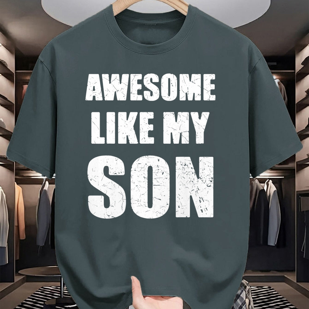 Gift for Mom Shirt, Funny Mom Unisex T-Shirt/Hoodie/Sweatshirt HLT00 - Awesome Like My Son Funny Dad Mom T-Shirt