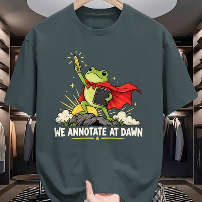 Best Teacher Shirt, Funny Teacher UnisexT-Shirt/Hoodie/Sweatshirt HLT00 - We Annotate At Dawn Frog English Teacher Back to School T-Shirt