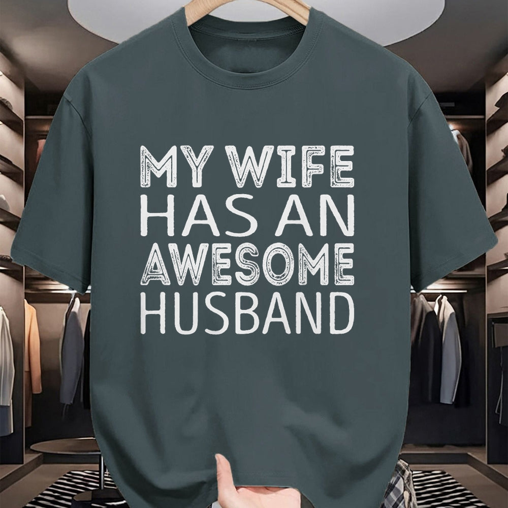 Best Wife Shirt, Wife and Husband Unisex T-Shirt/Hoodie/Sweatshirt HLT00 - My wife has an awesome husband T-Shirt (6)