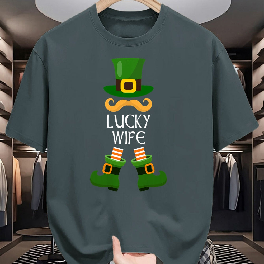 Best Wife Shirt, Wife and Husband Unisex T-Shirt/Hoodie/Sweatshirt HLT00 - Gift for wife T shirt, lucky wife   Lucky Wife Leprechaun Matching Family St Patricks Day T-Shirt