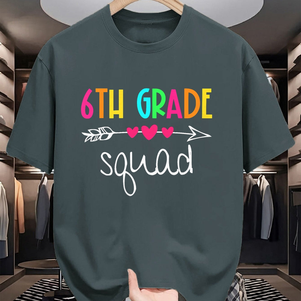 Best Student Shirt, Funny Back To School UnisexT-Shirt/Hoodie/Sweatshirt HLT00 - 6th Grade Squad Sixth Teacher Student Team Back to School T-Shirt