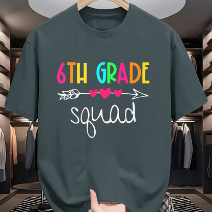 Best Student Shirt, Funny Back To School UnisexT-Shirt/Hoodie/Sweatshirt HLT00 - 6th Grade Squad Sixth Teacher Student Team Back to School T-Shirt