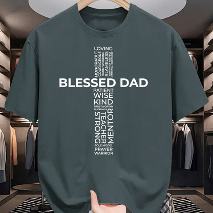 Christian Tee, Christian Faith Unisex T-Shirt/Hoodie/Sweatshirt HLT00 - Christian Blessed Dad Cross Father_s Day Shirt T-Shirt