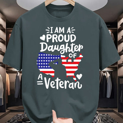Gift for Dad Shirt, Funny Dad Unisex T-Shirt/Hoodie/Sweatshirt HLT00 – I_m A Proud Daughter of A Veteran Father_s Day Girls T-Shirt