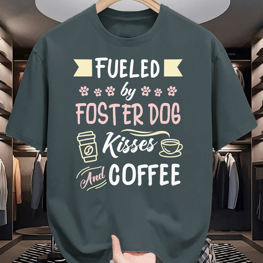Dog Love Shirt, Dog Lover Gift T-Shirt/Hoodie/Sweatshirt HLT00 - Foster Dog Mom Coffee Lover T-Shirt