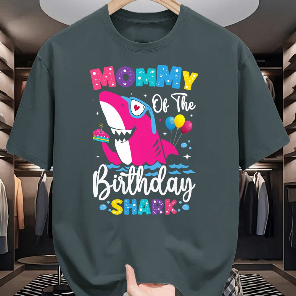 Gift for Mom Shirt, Funny Mom Unisex T-Shirt/Hoodie/Sweatshirt HLT00 - Mommy of the Shark Birthday Mom Matching Family T-Shirt