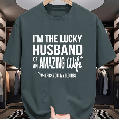 Best Wife Shirt, Wife and Husband Unisex T-Shirt/Hoodie/Sweatshirt HLT00 - Gift for wife T shirt, lucky wife   Lucky Husband Of A Wife Who Picks Out My Clothes Long Sleeve T-S