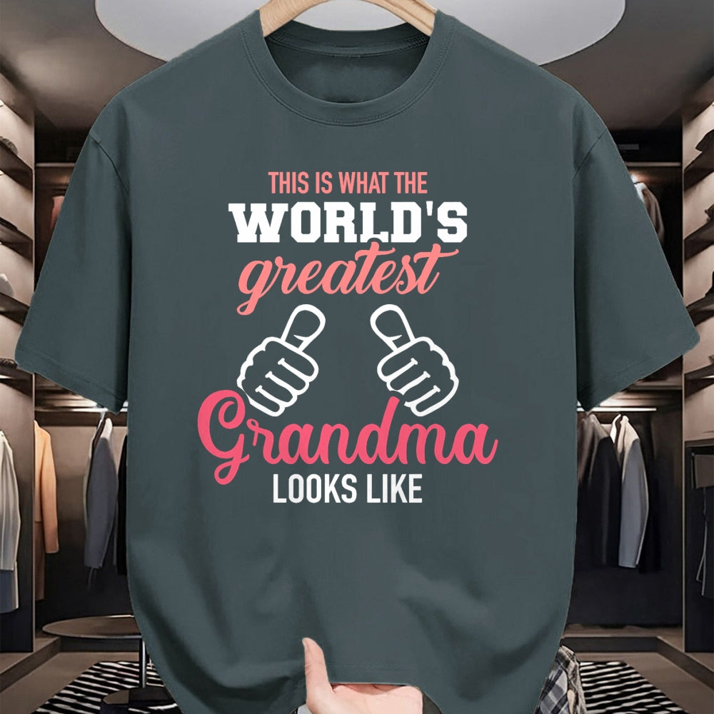 Best Grandma Shirt, Proud Grandma Unisex T-Shirt/Hoodie/Sweatshirt HLT00 - This is what world's greatest grandma looks like T-Shirt (1)