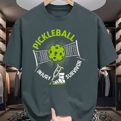 Funny Pickleball Shirt, Pickleball Lover Unisex T-Shirt/Hoodie/Sweatshirt HLT00 - Pickleball Injury Survivor Funny Pickle Sports Player for Seniors T-Shirt