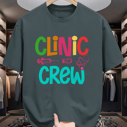 Funny Nurse Shirt, Nurse Unisex T-Shirt/Hoodie/Sweatshirt HLT00 - Retro Clinic Crew For School Nurse Crew Girl Women Mama Wife T-Shirt