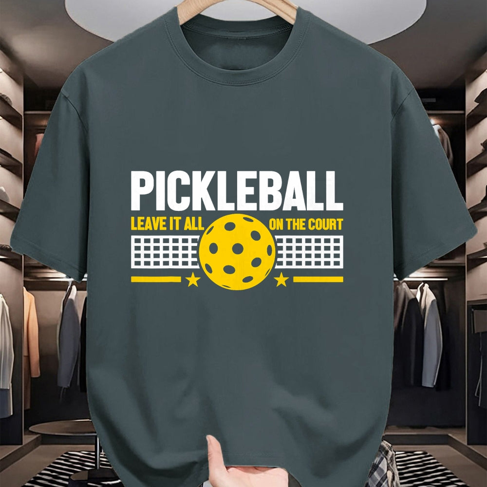 Funny Pickleball Shirt, Pickleball Lover Unisex T-Shirt/Hoodie/Sweatshirt HLT00 - Leave It All On The Court - Pickleball T-Shirt