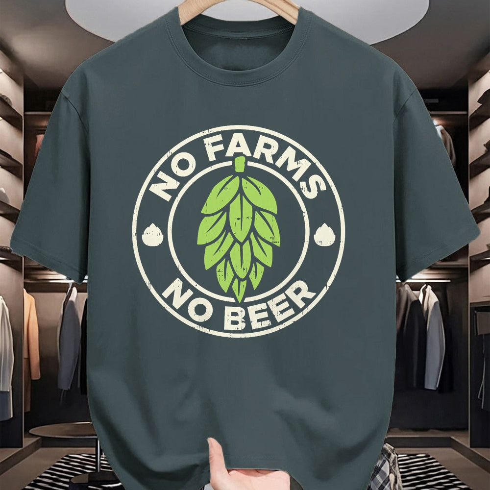 Best Farmer Life Shirt, Funny Farmer UnisexT-Shirt/Hoodie/Sweatshirt HLT00 - No Farms No Beer Hops Craft Beer Farming Brewer Farmer Gift T-Shirt