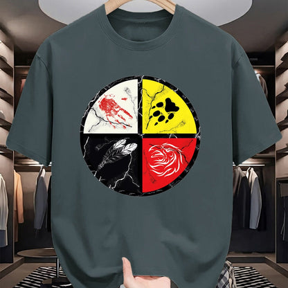 Native American T-Shirts, Vintage Native American Unisex T-Shirt/Hoodie/Sweatshirt HLT00 - Native American Medicine Wheel