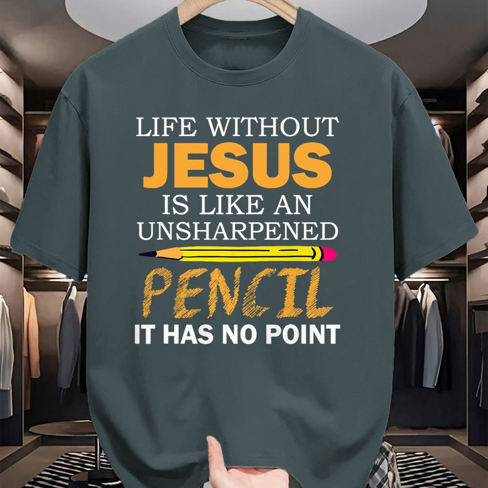 Christian Tee, Christian Faith Unisex T-Shirt/Hoodie/Sweatshirt HLT00 - Life Without Jesus Funny Christian Religious Faith T-Shirt