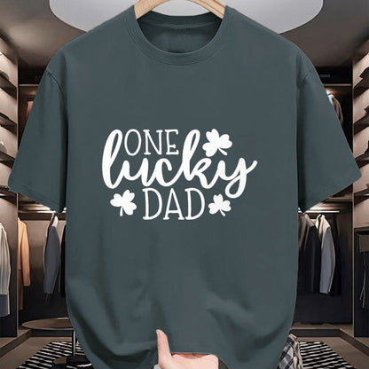 Gift for Dad Shirt, Funny Dad Unisex T-Shirt/Hoodie/Sweatshirt HLT00 – One Lucky Dad Shirt St Patricks Day Shirt Men Daddy T-Shirt