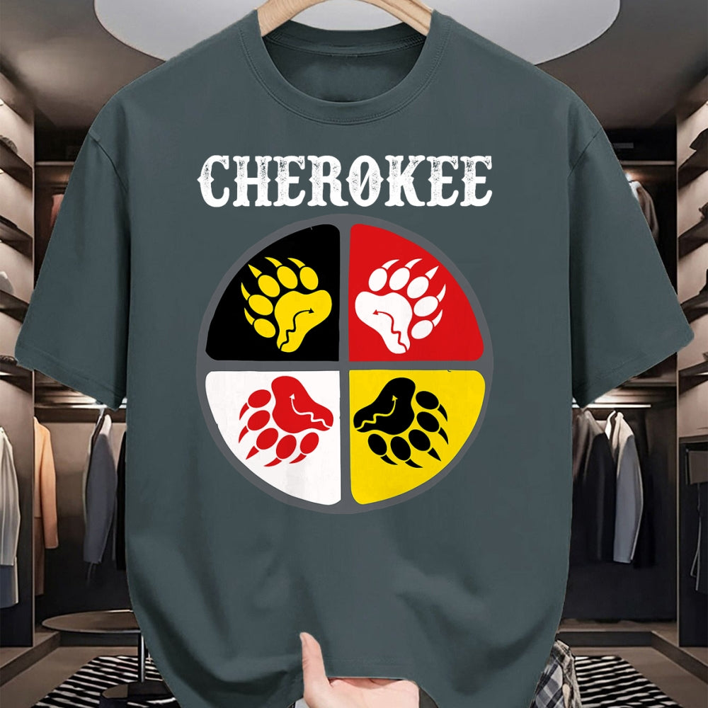 Native American T-Shirts, Vintage Native American Unisex T-Shirt/Hoodie/Sweatshirt HLT00 - Cherokee Tribe Native American Medicine Wheel