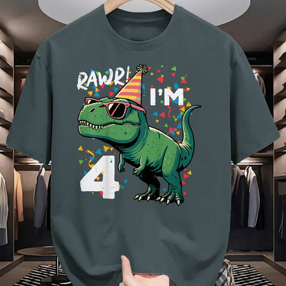 Best Dinosaur Lover Shirt, Funny Dinosaur UnisexT-Shirt/Hoodie/Sweatshirt HLT00 - Kids 4th Birthday Trex Rawr Im 4 Years Old Bday Dino Boys Kids T-Shirt